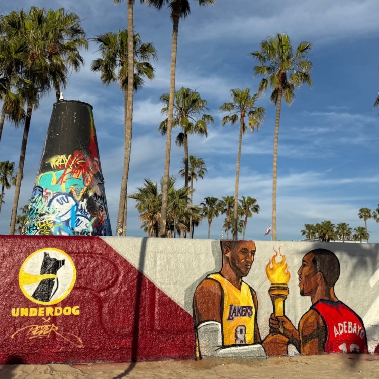 开云官网-81分先生和83分先生的传承？洛杉矶当地壁画致敬科比&amp;阿德巴约